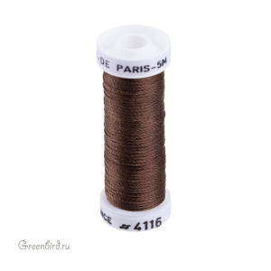 Шелковая объемная нить Au Ver a Soie Soie de Paris, коричневый, 5 м (#4116) Шелковая объемная нить Au Ver a Soie Soie de Paris, коричневый, 5 м (#4116)