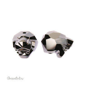 Swarovski 5751 Бусина Пума 14 мм, серебряная ночь 2X (#001SINI2), 1 шт.