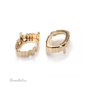 4926 Оправа для Oval Tribe 19x14 мм, золото