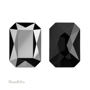 Swarovski 4627 Тонкий Октагон 37x25,5 мм, черный METSI (#280METSI), 1 шт.