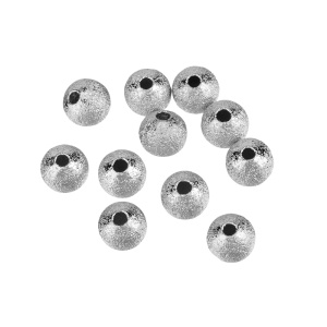 Бусина "Фольга" 6 мм, родий, уп.10 шт. (#CN-BM-018R)