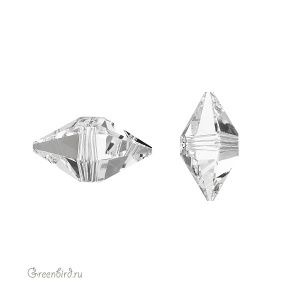 Swarovski 5747 Бусина Шип двойной 16х8 мм, прозрачный (#001), 1 шт.