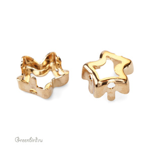 NEW 4754 Оправа для Starbloom 8 мм, томпак/золото