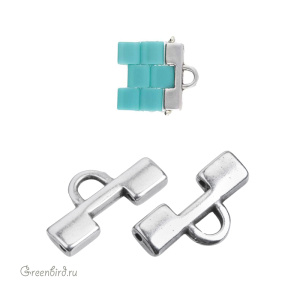 CYMBAL Концевик "Soros" для TILA на 3 нити, ант. серебро, 1 шт. (#TL-012508-SP)