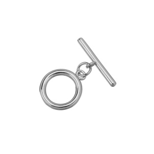 Замок-тоггл 14 мм, родий, 1 шт. (#CN-T003R)