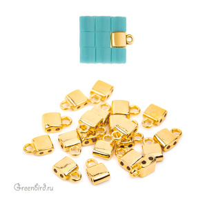 CYMBAL Концевик "Piperi" для TILA, 24K Gold Plate, 1 шт. (#TL-012359-GP)