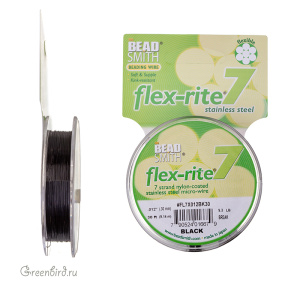 Тросик Flex-Rite 7 – 0,3 мм, черный #FL7X(012BK)30