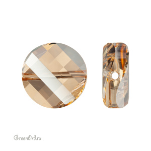 Swarovski 5621 Бусина Твист 14 мм, золотистая дымка (#001GSHA), 1 шт.