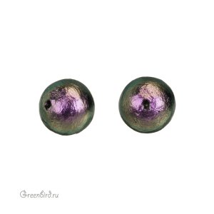 Хлопковый жемчуг 10 мм, Rich Green Black, 1 шт. (#CTP001-10-RichGreenBlack)