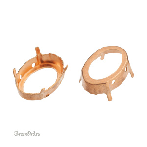 4120 Оправа для ювелирного кристалла Oval Fancy Stone 18х13 мм, томпак