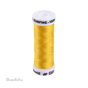 Шелковая нить Au Ver a Soie Soie Surfine, ярко-желтый, 100 м (#081) Шелковая нить Au Ver a Soie Soie Surfine, ярко-желтый, 100 м (#081)