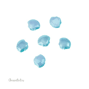 Бусина керамика "Ракушка" 12х10 мм, синий, 1 шт. (#SVA-CRM-38)