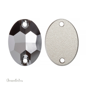 3210 Oval Sew-on Stone 16х11 мм – Light Chrome (#001LTCH)