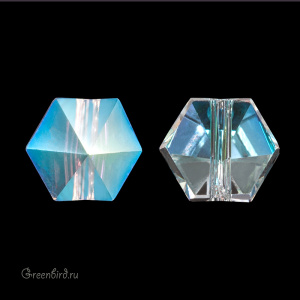 Swarovski 5060 Бусина Шип-Гексагон 5,5 мм, прозрачный радужный (#001AB), 1 шт.