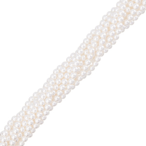 Жемчуг Crystalbird, круглый, 8 мм, Vanilla, нить (#515)