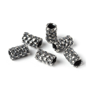 "Мхи и травы", бусина-шарм, ант. серебро, 1 шт (#С2879)