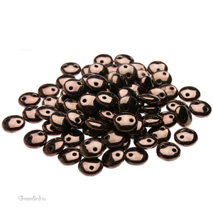 Lentil 2 отверстия 6mm, Dark Bronze, 10 гр (#LZ23980)