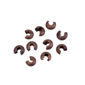 Бусина на кримп 3 мм "Звёздная пыль", ант. медь, уп.10 шт (#26789-ACP)