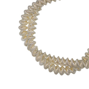 Канитель фигурная "Винтовая спираль" 4,2 мм, светлое золото (KAN4758)