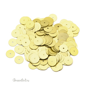 Пайетки 8мм плоские Giallo Sole (#216W)