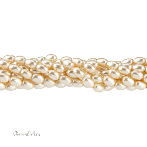 Swarovski 5824 Жемчуг рис 4 мм, светло-золотой (#539), уп. 20 шт.