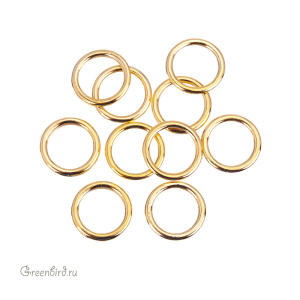 Коннектор-кольцо 10 мм, золото, 10 шт. (#CR05G)