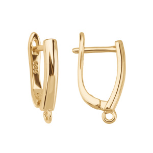 Швензы с английским замком, золото, пара (#SV1701-0109)