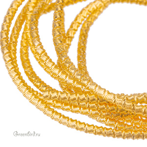 Канитель фигурная "Волна" 1.8 мм, желтое золото (KAN4966)
