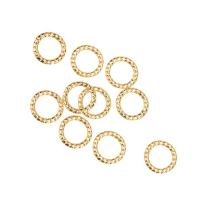 Витые соединительные кольца 12 мм, золото, 10 шт. (#CN-RG-003G)