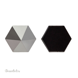 5060 Бусина Hexagon Spike Bead 5,5mm – Jet/Hematite (#280HEM)