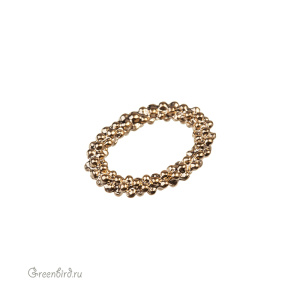 Коннектор-кольцо "Венок" 14,8х21 мм, матовое золото, 1 шт. (9M594), Корея