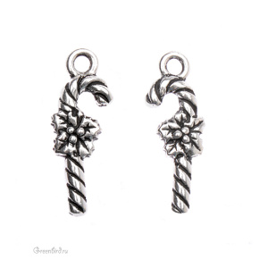 Подвеска "Новогодняя конфета", ант. серебро, 1 шт. (#TC-2347)