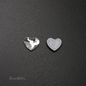 Swarovski 2808 Термостразы Сердце 6 мм, прозрачный (#001), 1 шт.