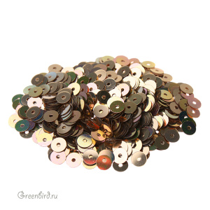 Пайетки 4мм плоские Brown (#8175)