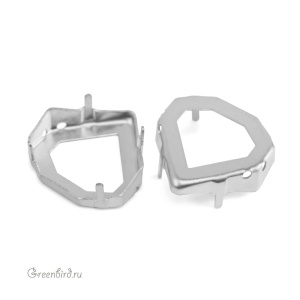 4928 Оправа для Tilted Chaton 18 мм, родий