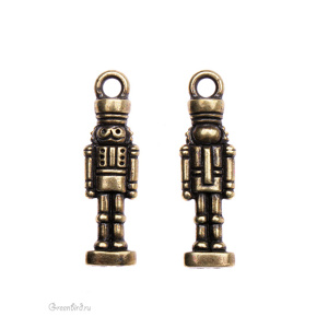 Подвеска "Щелкунчик", ант. латунь, 1 шт. (#TC-2350)