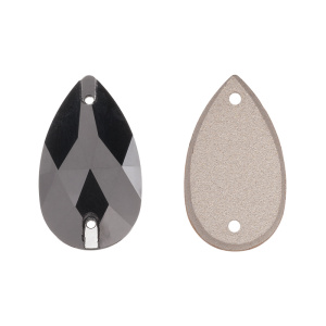 YHB 3230 Drop пришивные стразы 28x16,5 мм – Metallic Silver (#001MS), 1 шт. (#SSYHB-0028)