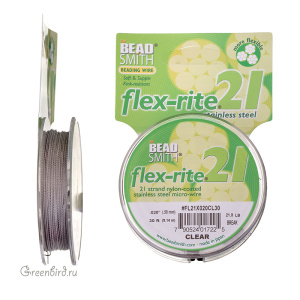 Тросик flex-rite 21 – 0,5 мм, прозрачный #FL21X(020CL)30