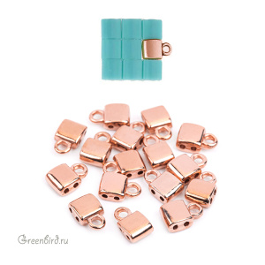 CYMBAL Концевик "Piperi" для TILA, розовое золото, 1 шт. (#TL-012359-RG)