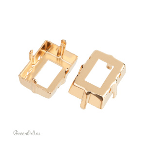 4527 Оправа для Step Cut 14x10 мм, томпак/золото