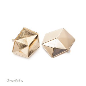 4933 Оправа-подвеска для Tilted Dice 19 мм, золото 4933 Оправа-подвеска для Tilted Dice 19 мм, золото