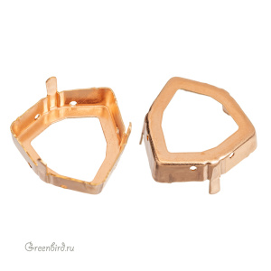 4706 Оправа для ювелирного кристалла Trilliant FS 24 мм, томпак