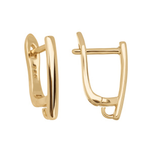 Швензы с английским замком, золото, пара (#SV1701-0108)