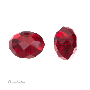 Swarovski 5040 Бусина Бриолетт 8х5 мм, сиам (#208), 1 шт.