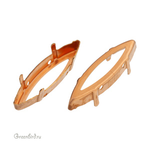 4200 Оправа для ювелирного кристалла Marquise Fancy Stone 35х9,5 мм, томпак