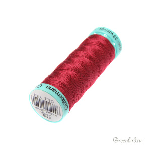 Шелковая нить Gutermann R753, 30м, красное вино (#730)
