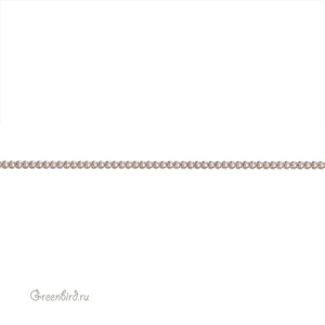 Цепочка панцирная тонкая 1,3 мм, родий, 10 см (9A053), Корея