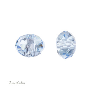 Swarovski 5040 Бусина Бриолетт 6х4 мм, аквамарин (#202), 1 шт.