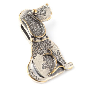 "Кошки и собаки", подвеска, винтаж, 1 шт. (#В0330)