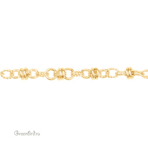 Цепочка фигурная "Крупное плетение", золото, 30 см (#Chain-77G)